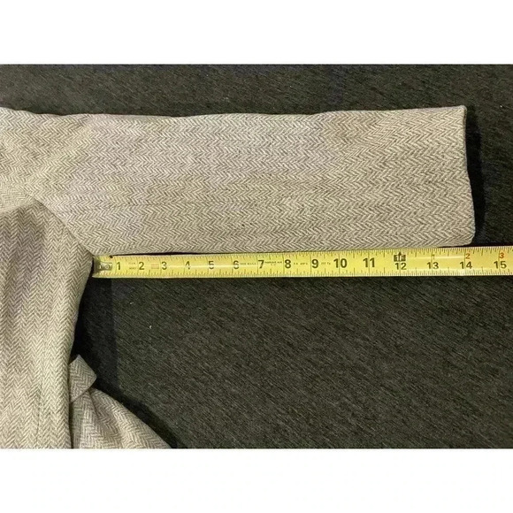 Gallery Vintage 100% Wool Blazer Coat Gray Women’s L Large Jacket Button Front - Picture 6 of 6